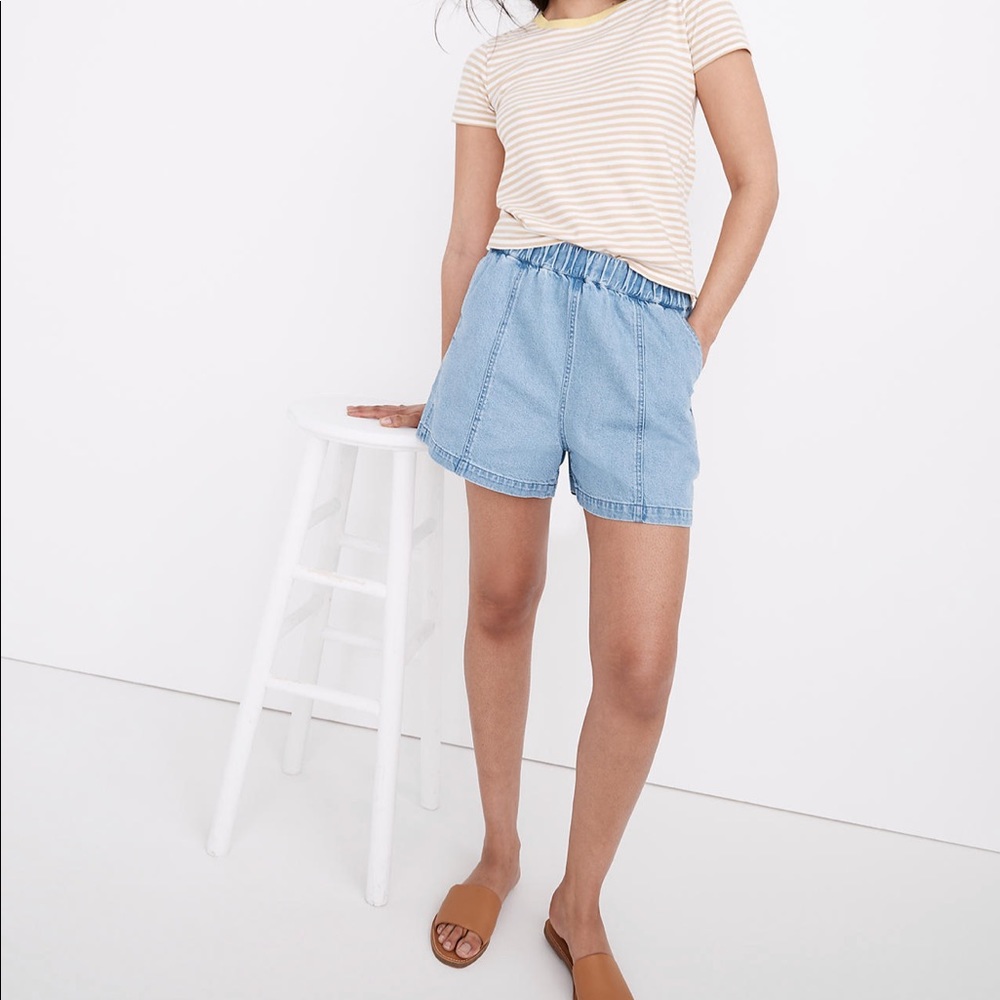 Madewell Denim Easy Pull-On Shorts in Rathmore Wash